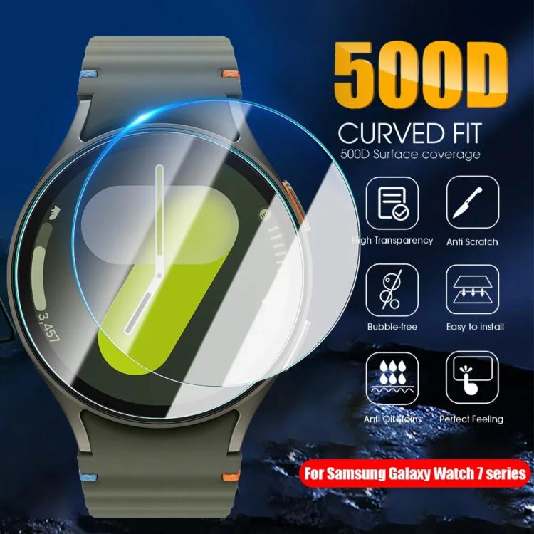 For Samsung Galaxy Watch5 Pro 45mm Full-Screen Anti-Fingerprint HD Positioning Easy Installation Watch Tempered Glass Film