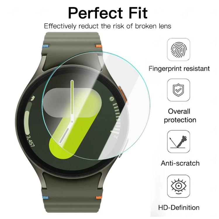 For Samsung Galaxy Watch6 44mm Full-Screen Anti-Fingerprint HD Positioning Easy Installation Watch Tempered Glass Film
