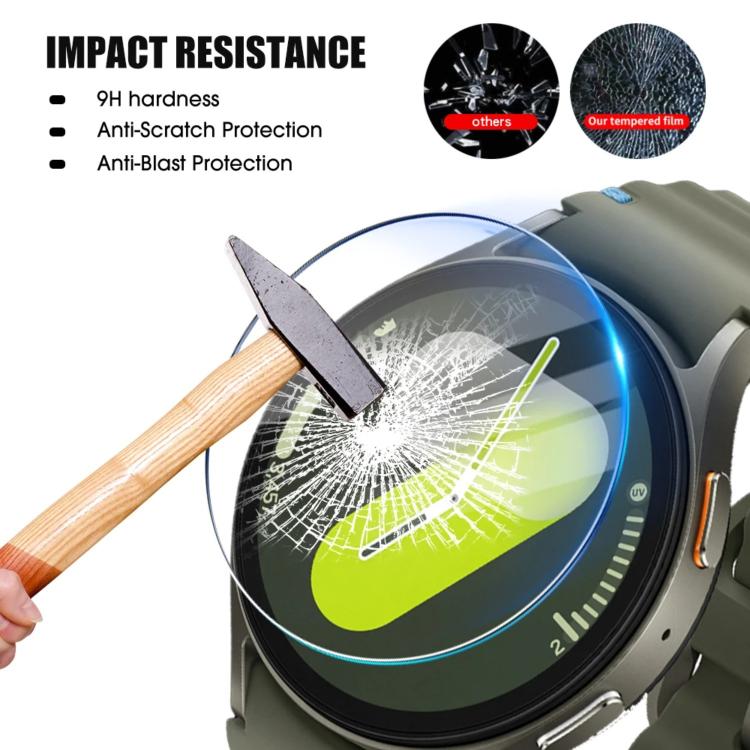 For Samsung Galaxy Watch6 Classic 43mm Full-Screen Anti-Fingerprint HD Positioning Easy Installation Watch Tempered Glass Film