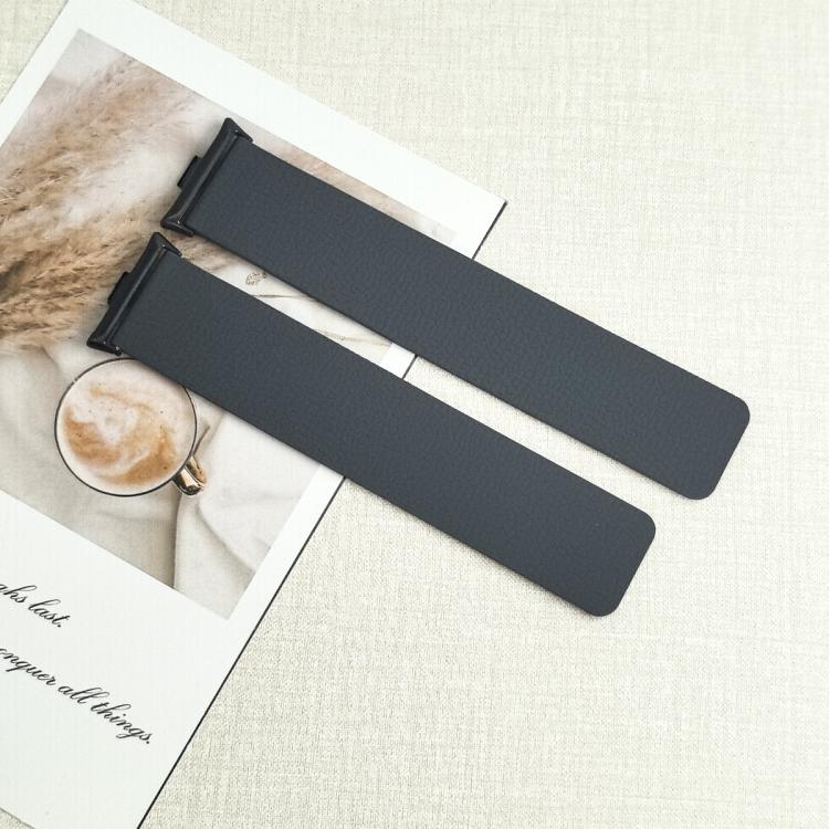 For Redmi Watch 6 / Watch 5 / Watch 4 Lychee Texture Soft Magnetic Silicone Watch Band