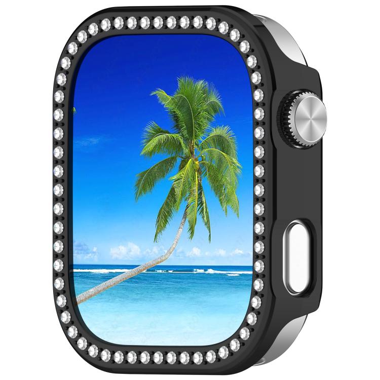 For Redmi Watch 6 Single Row Diamond Half Coverage PC Hollow Watch Protective Cover