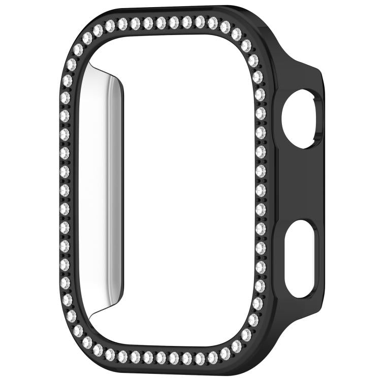 For Redmi Watch 6 Single Row Diamond Half Coverage PC Hollow Watch Protective Cover