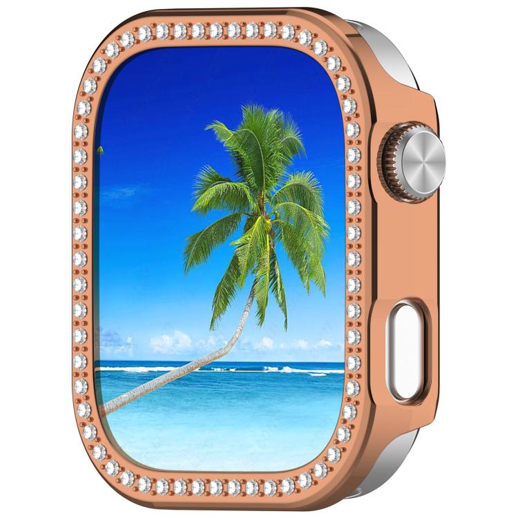 For Redmi Watch 6 Single Row Diamond Half Coverage PC Hollow Watch Protective Cover
