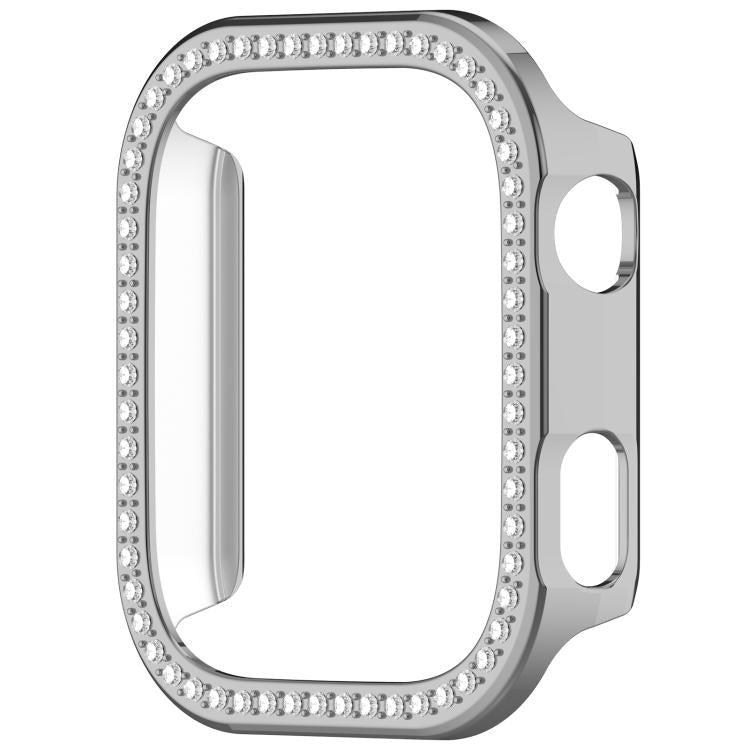 For Redmi Watch 6 Single Row Diamond Half Coverage PC Hollow Watch Protective Cover