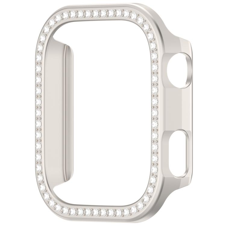 For Redmi Watch 6 Single Row Diamond Half Coverage PC Hollow Watch Protective Cover