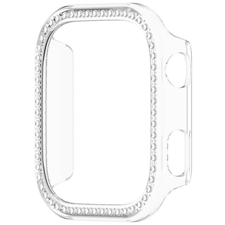 For Redmi Watch 6 Single Row Diamond Half Coverage PC Hollow Watch Protective Cover
