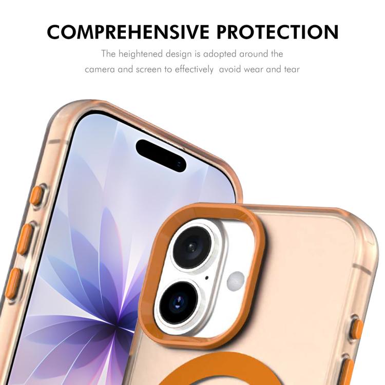 For iPhone 16 ENKAY Hat-Prince MagSafe Candy Color Phone Case with 9H Screen Film