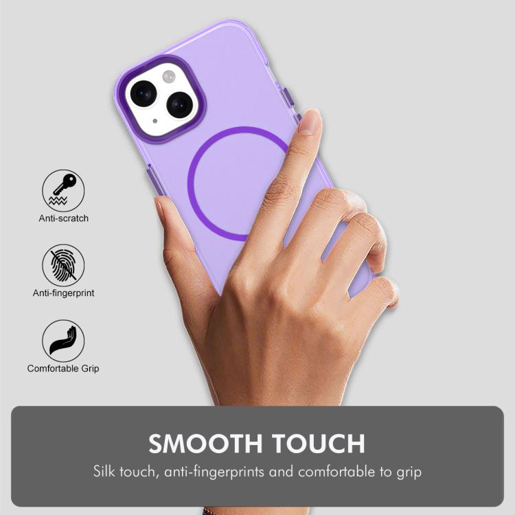 For iPhone 15 ENKAY Hat-Prince MagSafe Candy Color Phone Case with 9H Screen Film