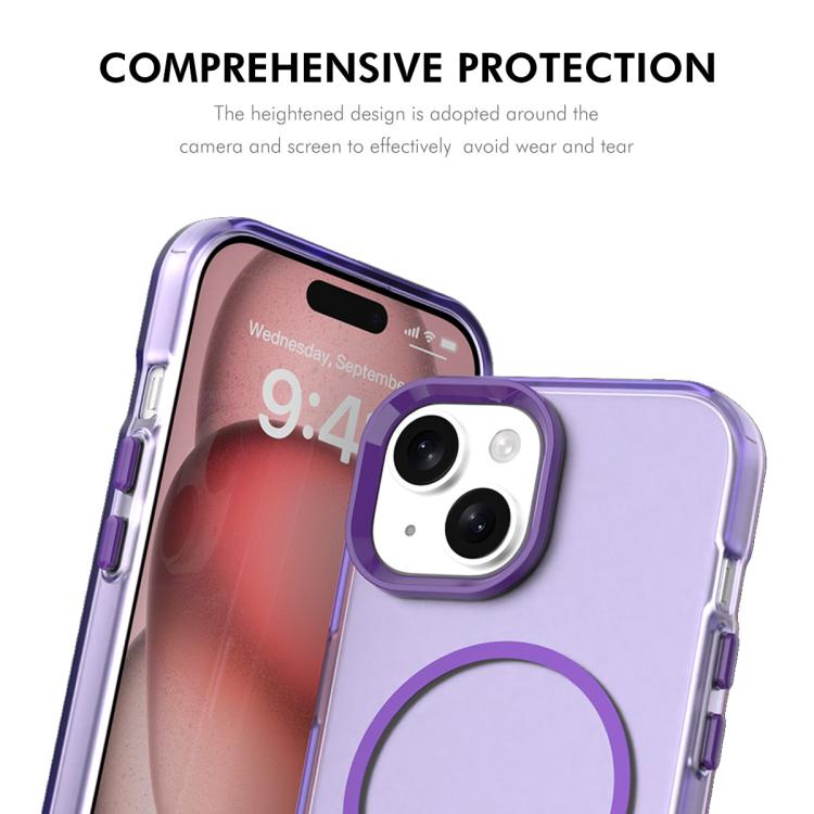 For iPhone 14 Plus ENKAY Hat-Prince MagSafe Candy Color Phone Case with 9H Screen Film