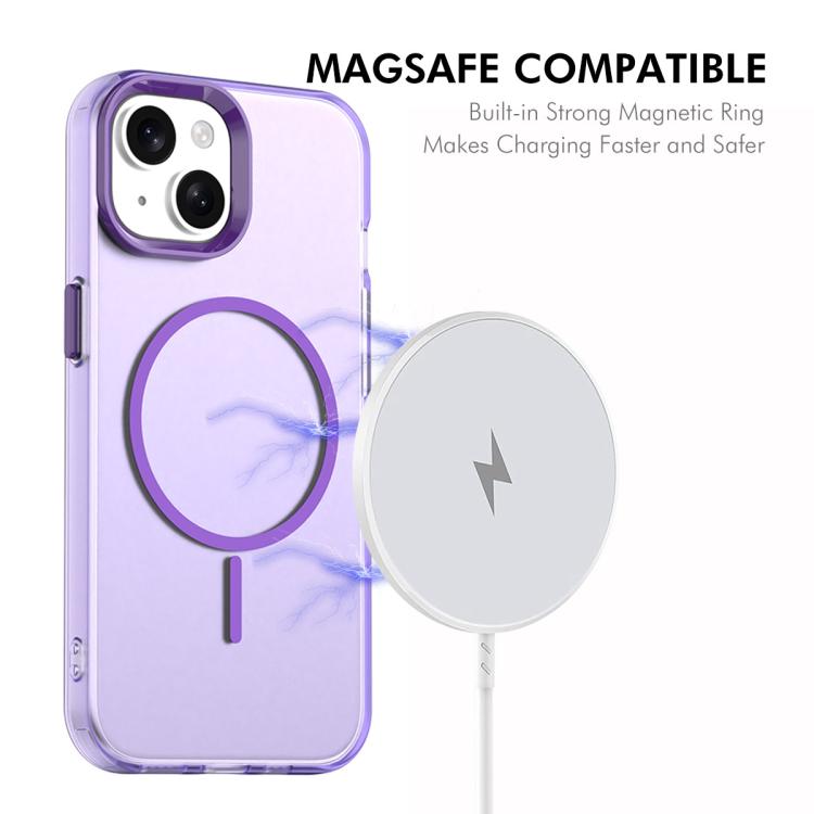 For iPhone 14 Plus ENKAY Hat-Prince MagSafe Candy Color Phone Case with 9H Screen Film
