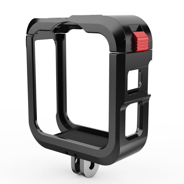 For GoPro MAX2 Aluminum Alloy Camera Cage Protection Frame with Dual Cold Shoes