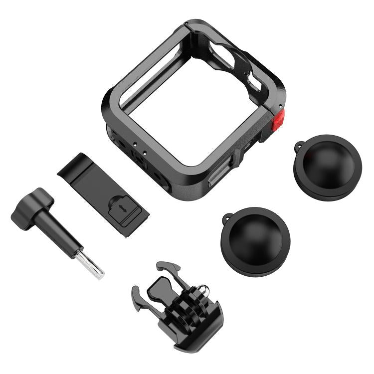 For GoPro MAX2 Aluminum Alloy Camera Cage Protection Frame with Dual Cold Shoes