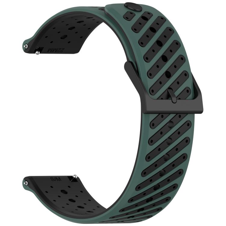 22mm Twill Texture Breathable Silicone Watch Band