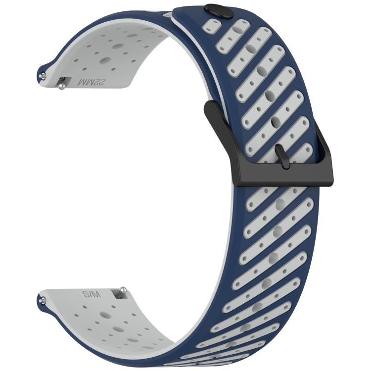 22mm Twill Texture Breathable Silicone Watch Band