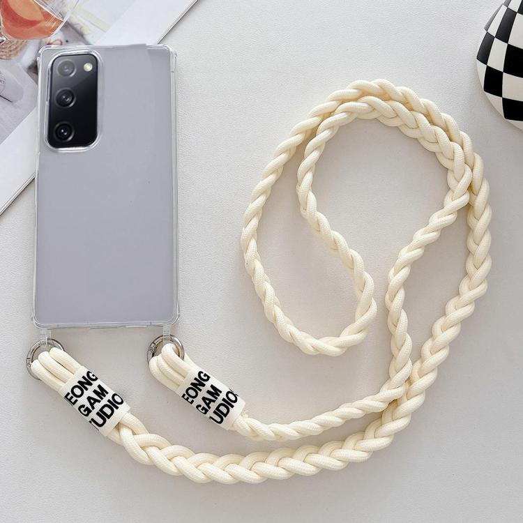 For Samsung Galaxy S20 FE Transparent Acrylic Shockproof Phone Case with Crossbody Lanyard