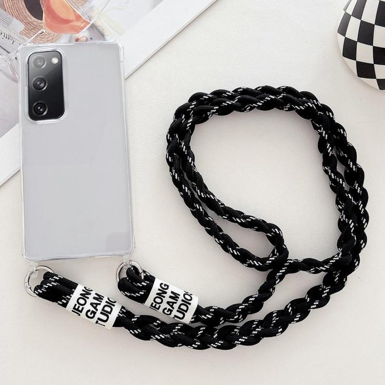 For Samsung Galaxy S20 FE Transparent Acrylic Shockproof Phone Case with Crossbody Lanyard
