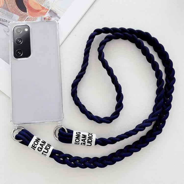 For Samsung Galaxy S20 FE Transparent Acrylic Shockproof Phone Case with Crossbody Lanyard