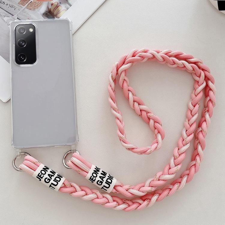 For Samsung Galaxy S20 FE Transparent Acrylic Shockproof Phone Case with Crossbody Lanyard