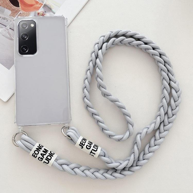 For Samsung Galaxy S20 FE Transparent Acrylic Shockproof Phone Case with Crossbody Lanyard