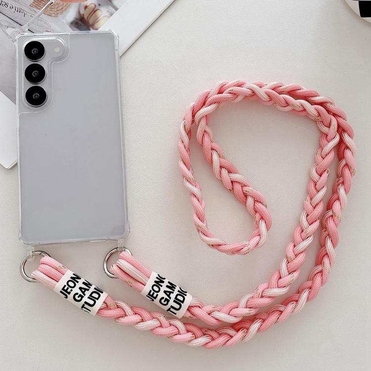 For Samsung Galaxy S22 5G Transparent Acrylic Shockproof Phone Case with Crossbody Lanyard