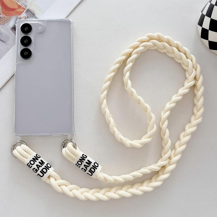 For Samsung Galaxy S23+ 5G Transparent Acrylic Shockproof Phone Case with Crossbody Lanyard