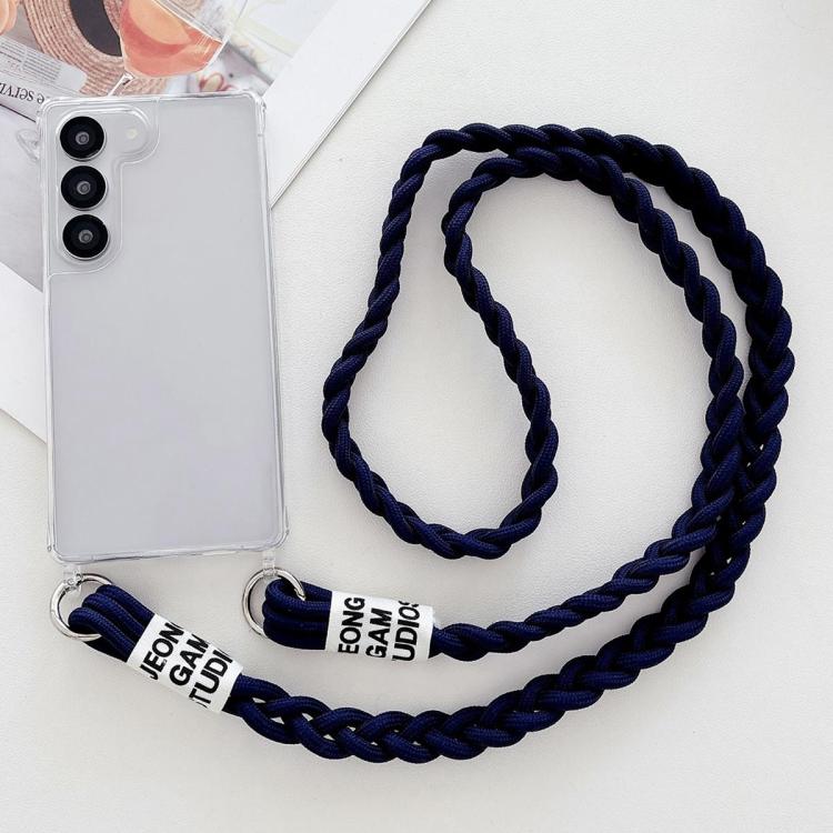 For Samsung Galaxy S23+ 5G Transparent Acrylic Shockproof Phone Case with Crossbody Lanyard