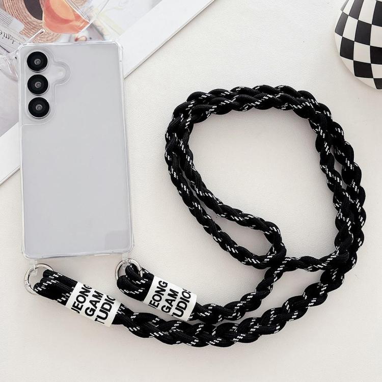For Samsung Galaxy S23 FE 5G Transparent Acrylic Shockproof Phone Case with Crossbody Lanyard