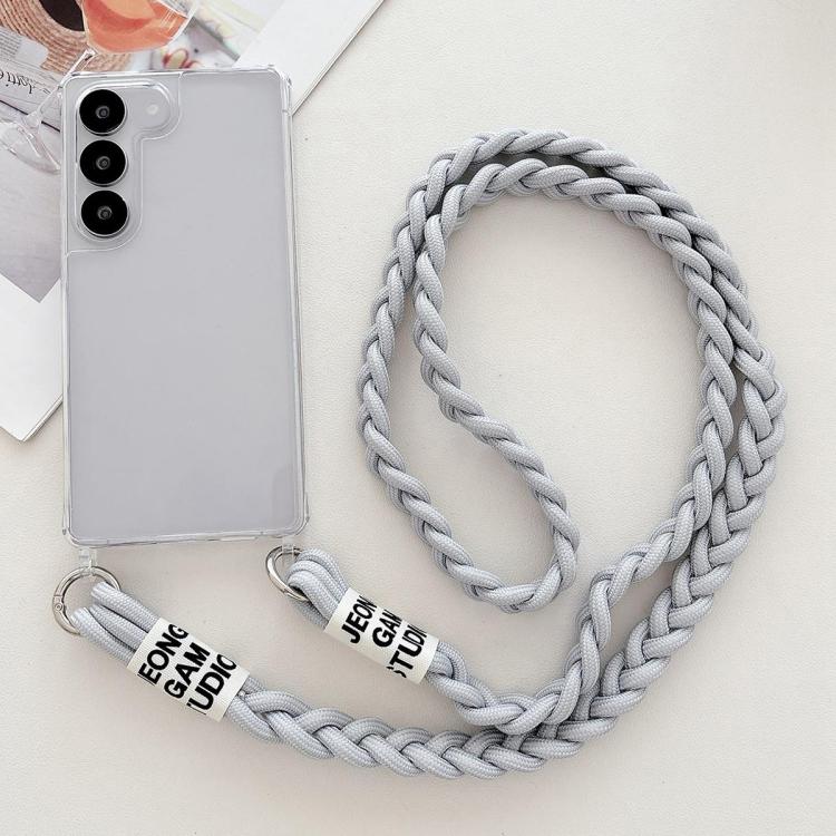 For Samsung Galaxy S21+ 5G Transparent Acrylic Shockproof Phone Case with Crossbody Lanyard