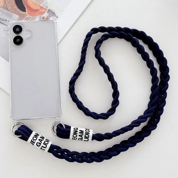 For Samsung Galaxy A06 5G Transparent Acrylic Shockproof Phone Case with Crossbody Lanyard