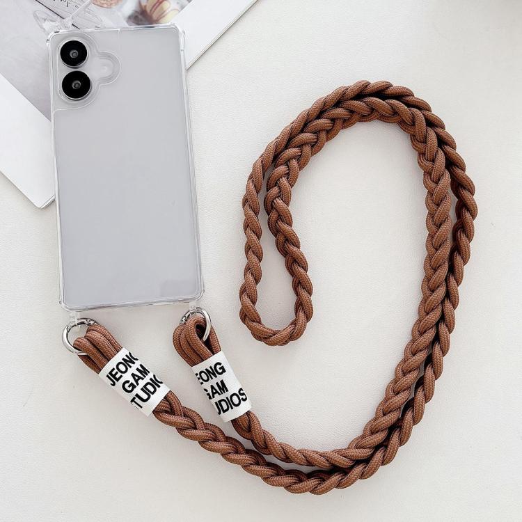 For Samsung Galaxy A06 5G Transparent Acrylic Shockproof Phone Case with Crossbody Lanyard
