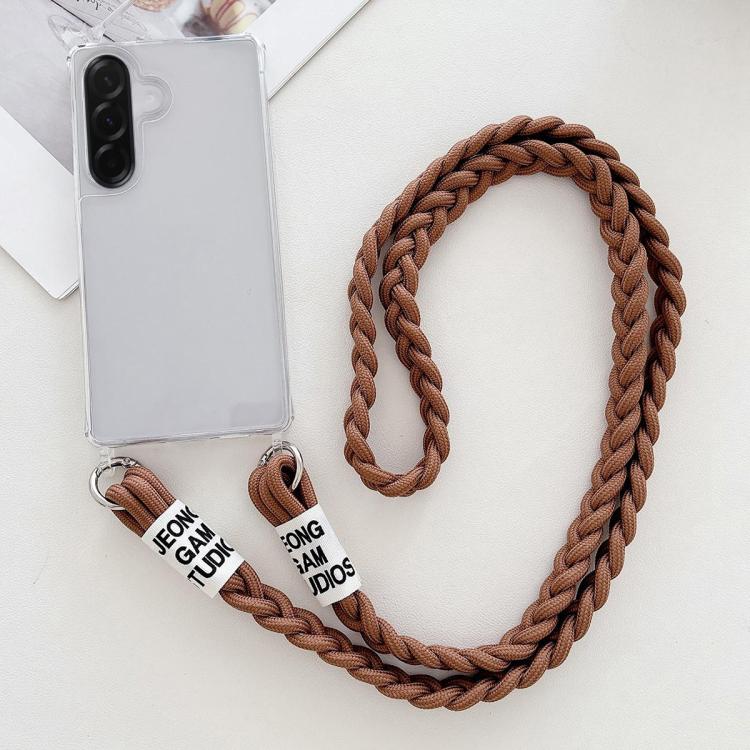 For Samsung Galaxy A36 / A56 Transparent Acrylic Shockproof Phone Case with Crossbody Lanyard