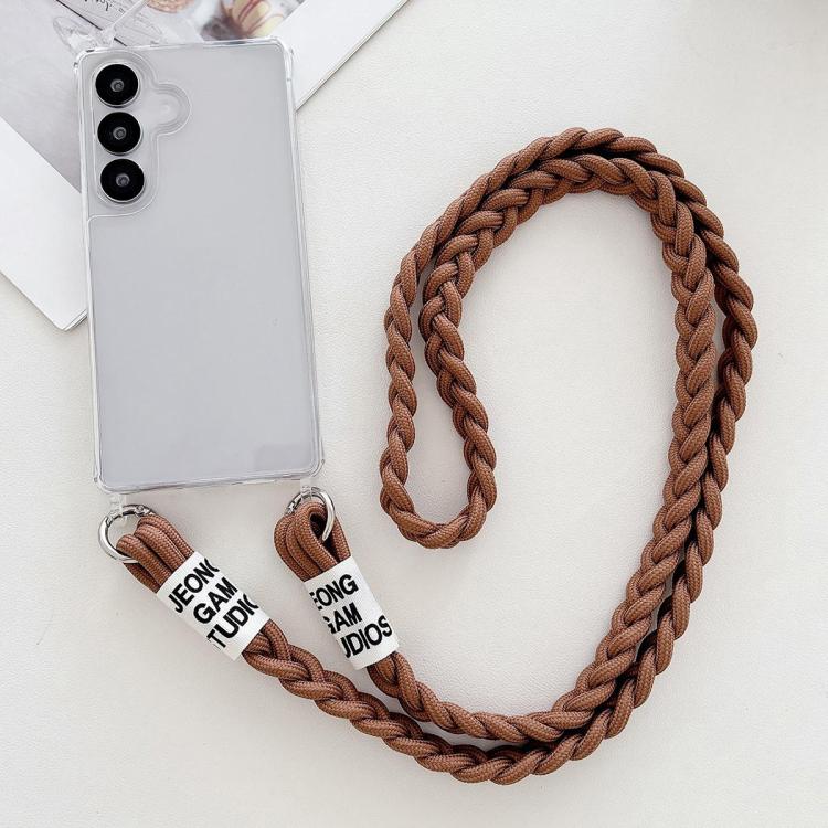 For Samsung Galaxy A35 5G Transparent Acrylic Shockproof Phone Case with Crossbody Lanyard