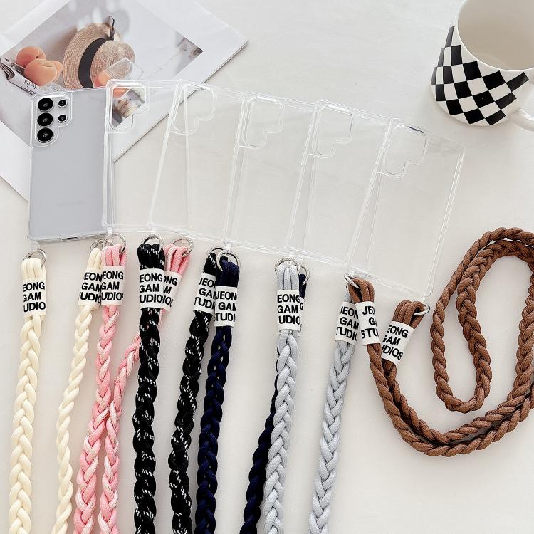 For Samsung Galaxy A35 5G Transparent Acrylic Shockproof Phone Case with Crossbody Lanyard