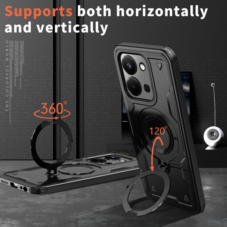 For Redmi 15C 4G / 5G EU 173mm Kalebol PC Hybrid TPU Armor MagSafe Ring Holder Phone Case