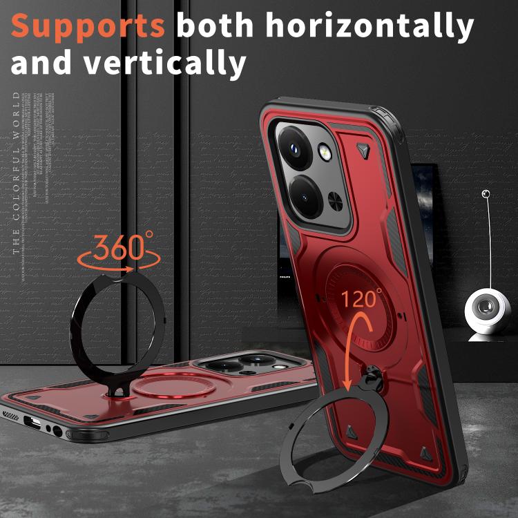 For Redmi 15C 4G / 5G EU 173mm Kalebol PC Hybrid TPU Armor MagSafe Ring Holder Phone Case