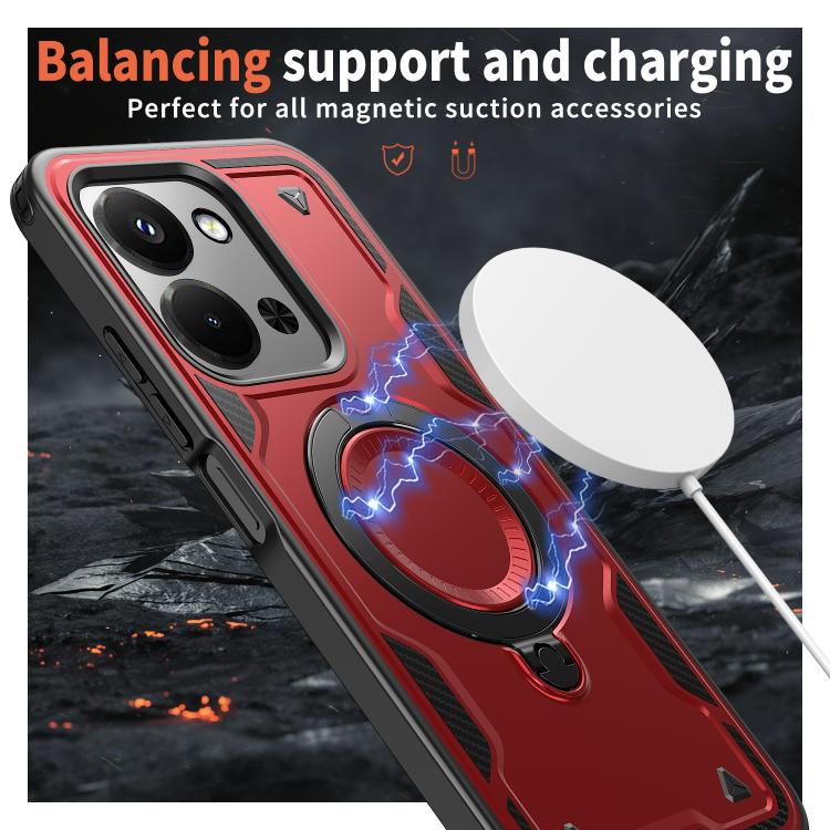 For Redmi 15C 4G / 5G EU 173mm Kalebol PC Hybrid TPU Armor MagSafe Ring Holder Phone Case