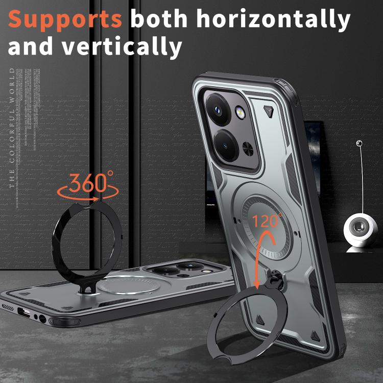 For Redmi 15C 4G / 5G EU 173mm Kalebol PC Hybrid TPU Armor MagSafe Ring Holder Phone Case