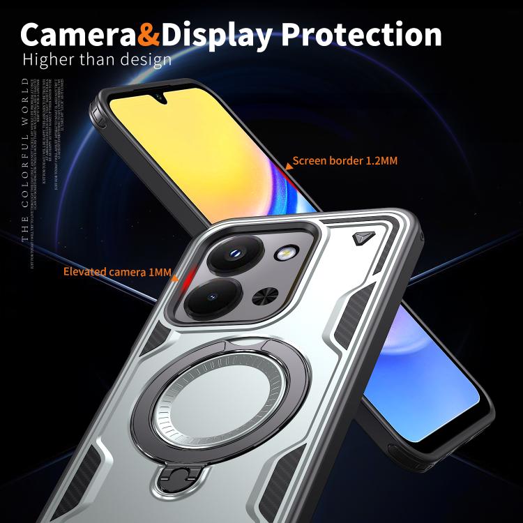 For Redmi 15C 4G / 5G EU 173mm Kalebol PC Hybrid TPU Armor MagSafe Ring Holder Phone Case