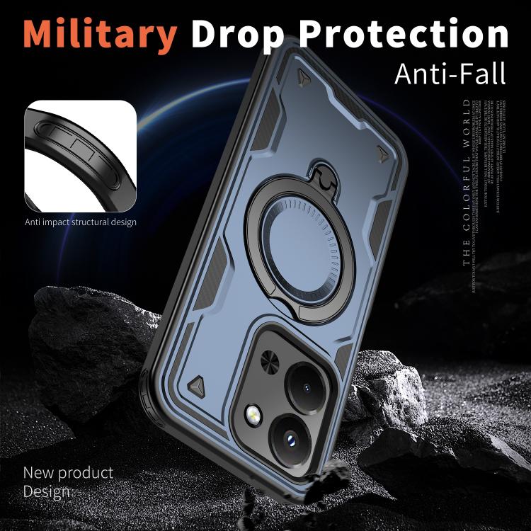 For Redmi 15C 4G / 5G EU 173mm Kalebol PC Hybrid TPU Armor MagSafe Ring Holder Phone Case