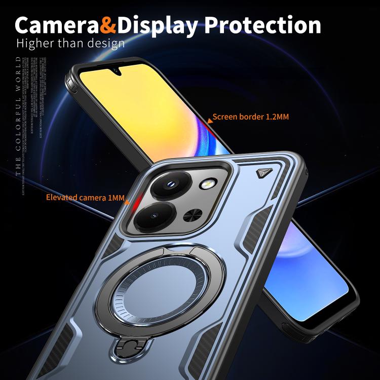 For Redmi 15C 4G / 5G EU 173mm Kalebol PC Hybrid TPU Armor MagSafe Ring Holder Phone Case