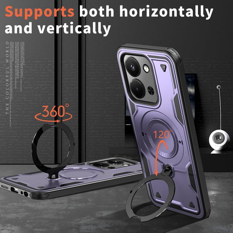 For Redmi 15C 4G / 5G EU 173mm Kalebol PC Hybrid TPU Armor MagSafe Ring Holder Phone Case