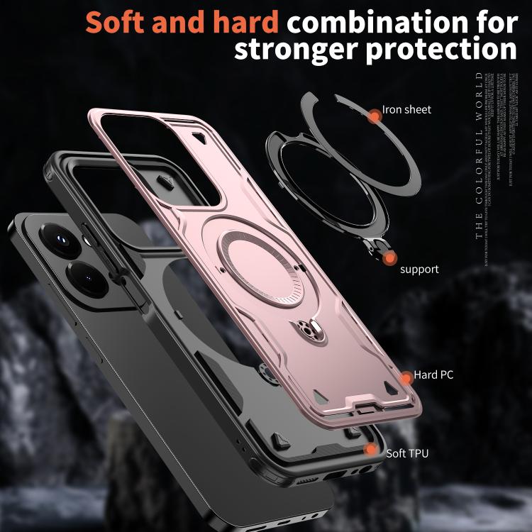 For Redmi 15C 4G / 5G EU 173mm Kalebol PC Hybrid TPU Armor MagSafe Ring Holder Phone Case