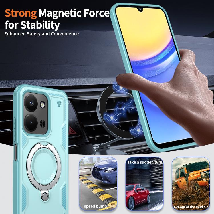 For Redmi 15C 4G / 5G EU 173mm Kalebol PC Hybrid TPU Armor MagSafe Ring Holder Phone Case