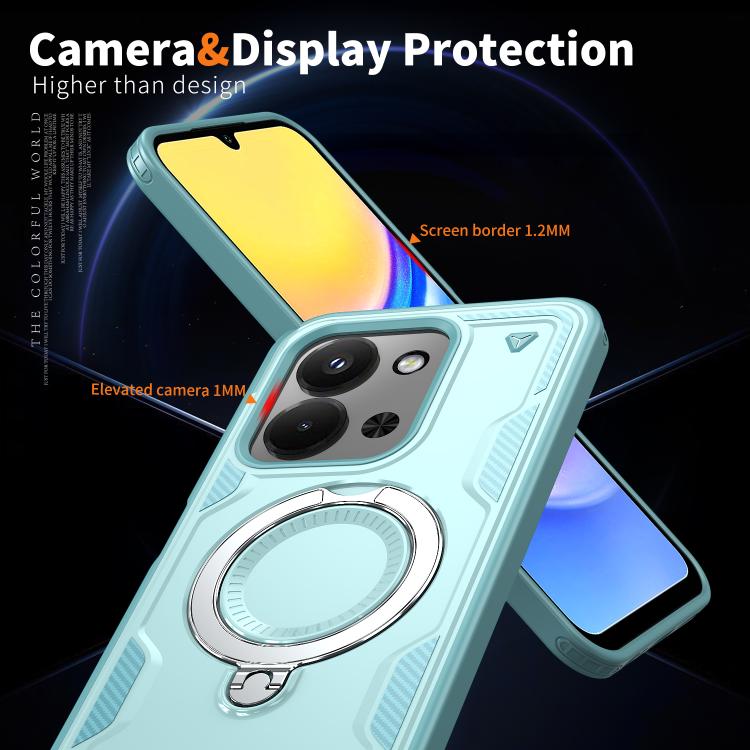 For Redmi 15C 4G / 5G EU 173mm Kalebol PC Hybrid TPU Armor MagSafe Ring Holder Phone Case