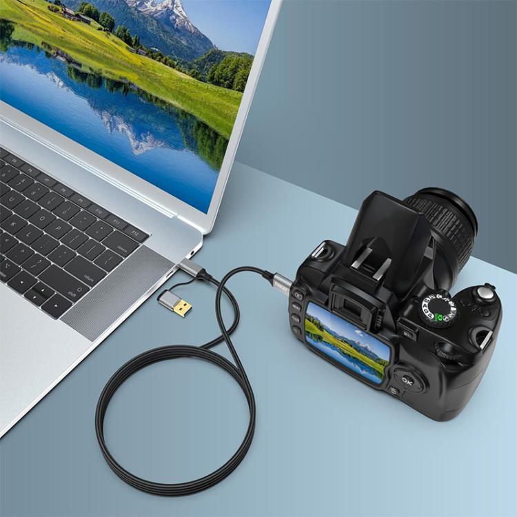 ENKAY 2 in 1 USB 3.0 / Type-C to USB 3.0 Micro-B 5Gbps Data Camera Hard Drive Cable, Length:1m