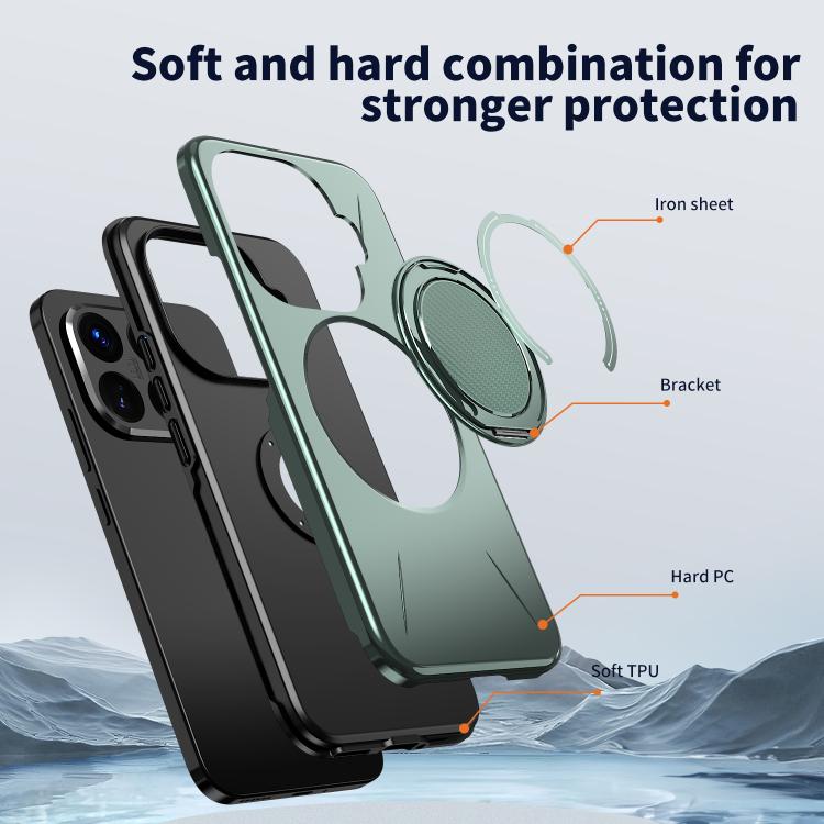 For Xiaomi 15T Pro 5G Kalebol Magnetic MagSafe Rotation Holder PC Phone Case