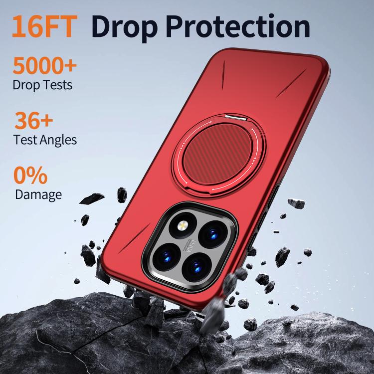 For Xiaomi 15T 5G Kalebol Magnetic MagSafe Rotation Holder PC Phone Case