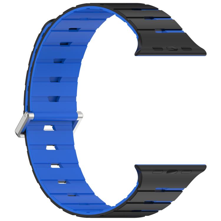 For Apple Watch 46mm / 49mm / 45mm / 44mm Melodica-Style Magnetic Dual-Color Silicone Watch Band