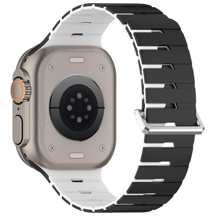 For Apple Watch 42mm / 41mm / 40mm / 38mm Melodica-Style Magnetic Dual-Color Silicone Watch Band