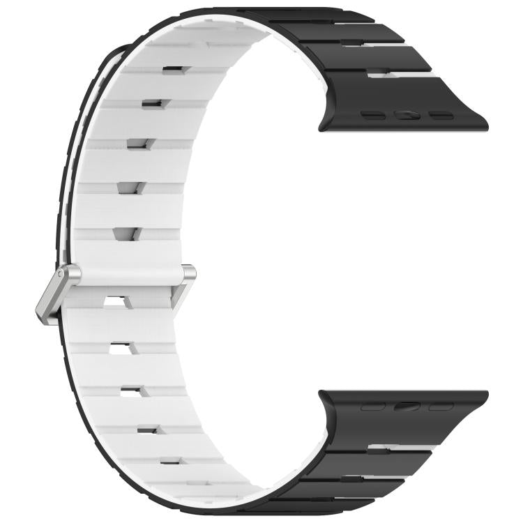 For Apple Watch 42mm / 41mm / 40mm / 38mm Melodica-Style Magnetic Dual-Color Silicone Watch Band